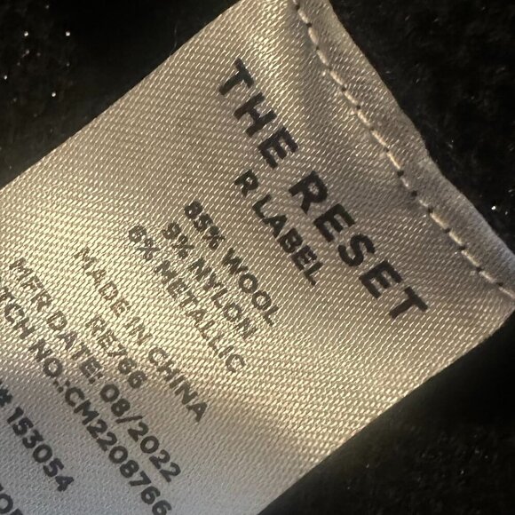 The Reset R Label Black Glitter Sparkle Sweater Pullover Casual Stretch Medium - Picture 11 of 11